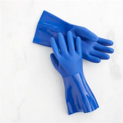 Medium Blue Rubber Gloves Pair