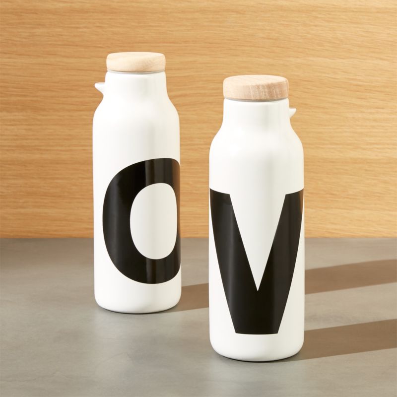 Loft Oil and Vinegar Bottle Set Crate and Barrel