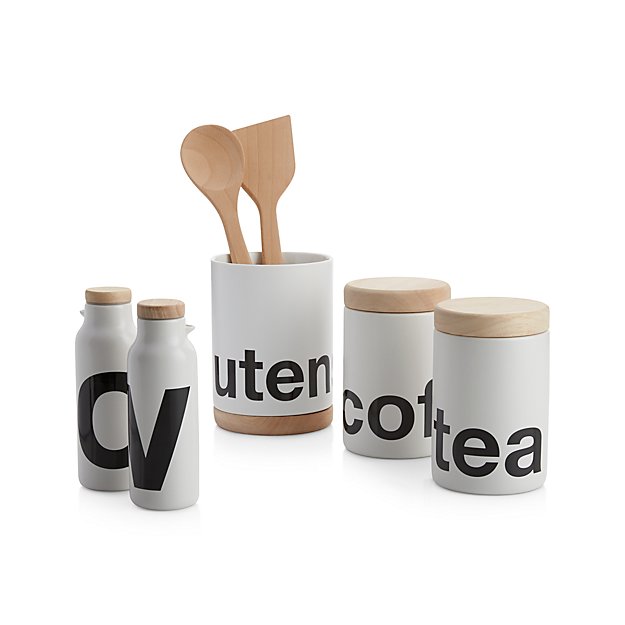 Loft Oil and Vinegar Bottle Set Crate and Barrel