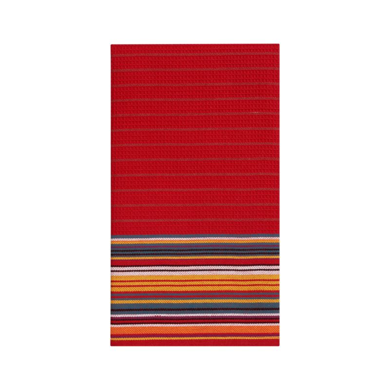 Salsa Stripe Red Dishtowel