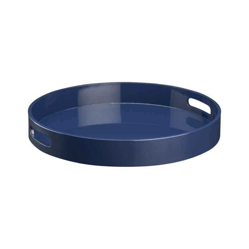 Samba Round Blue Tray