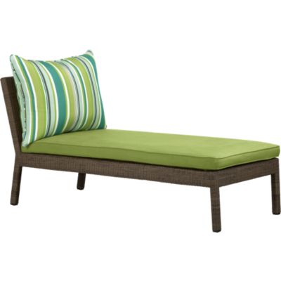Sanibel Chaise Lounge with Sunbrella Kiwi Seat Cushion and Sunbre...