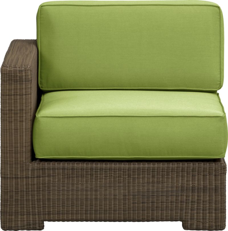 Sanibel Modular Left Arm Chair with Sunbrella® Kiwi Cushions