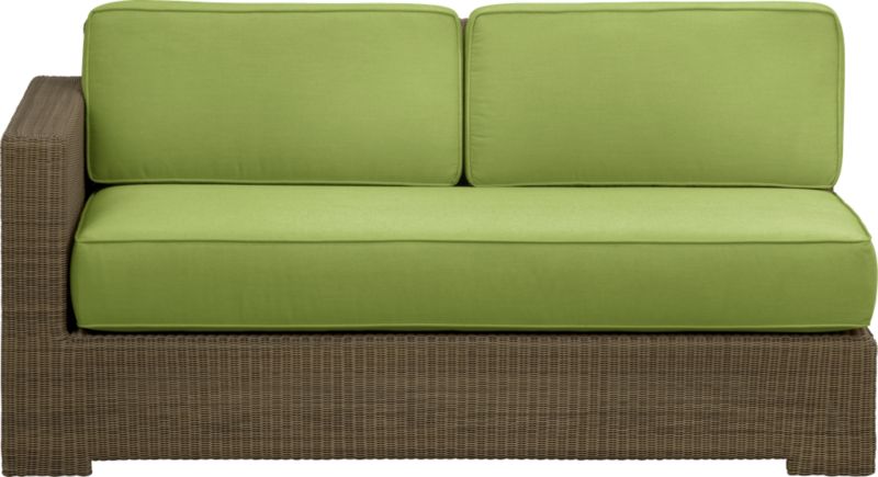 Sanibel Modular Left Arm Loveseat with Sunbrella® Kiwi Cushions