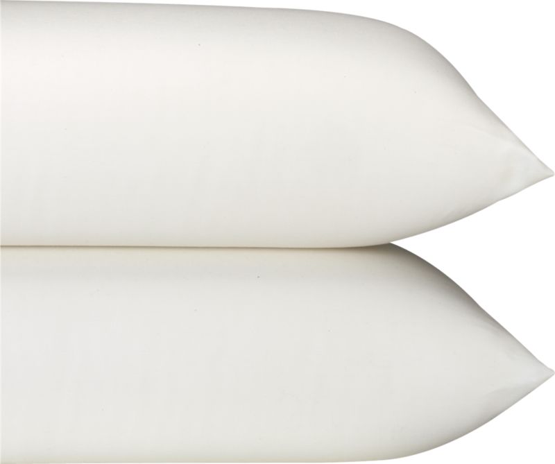 Set of 2 Sateen Ivory Pillowcases