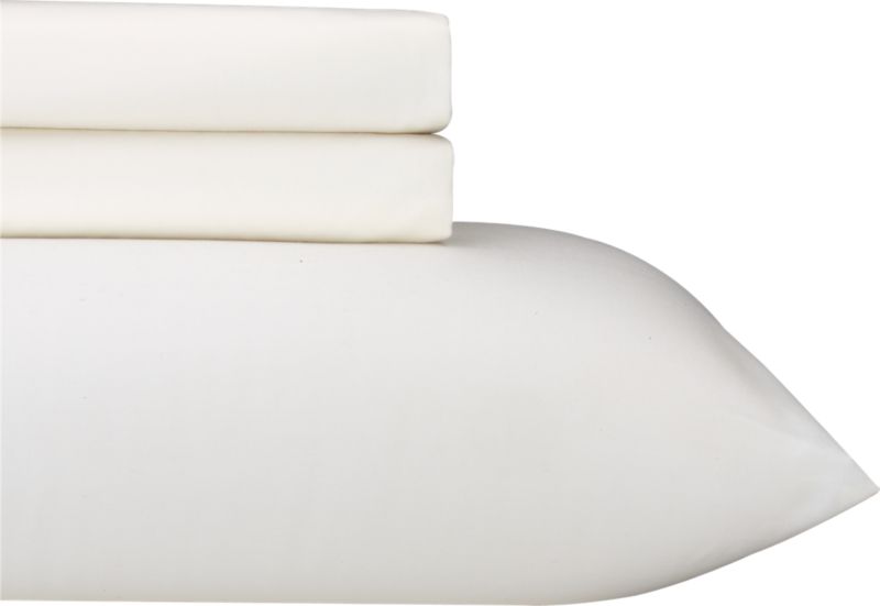 Sateen Ivory Twin Extra Long Sheet Set