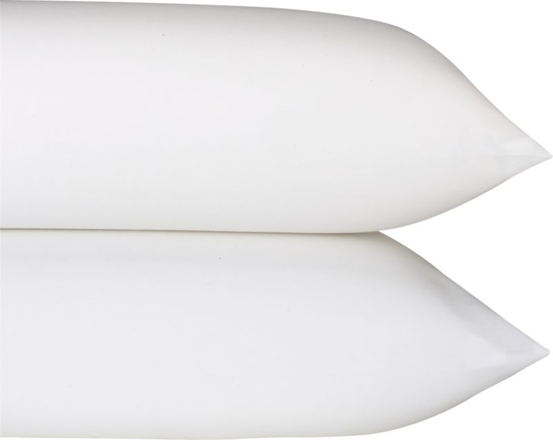 Set of 2 Sateen White Pillowcases