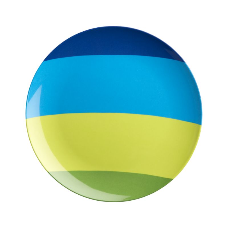 Marimekko Sateenkaari Green and Blue 11" Melamine Plate