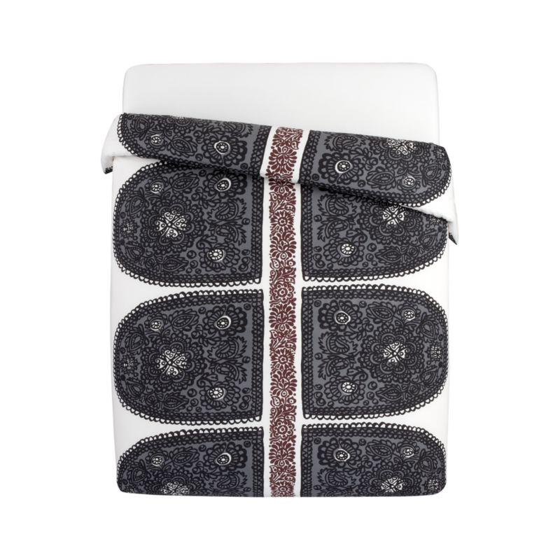 Marimekko Satula Pewter Full/Queen Duvet Cover