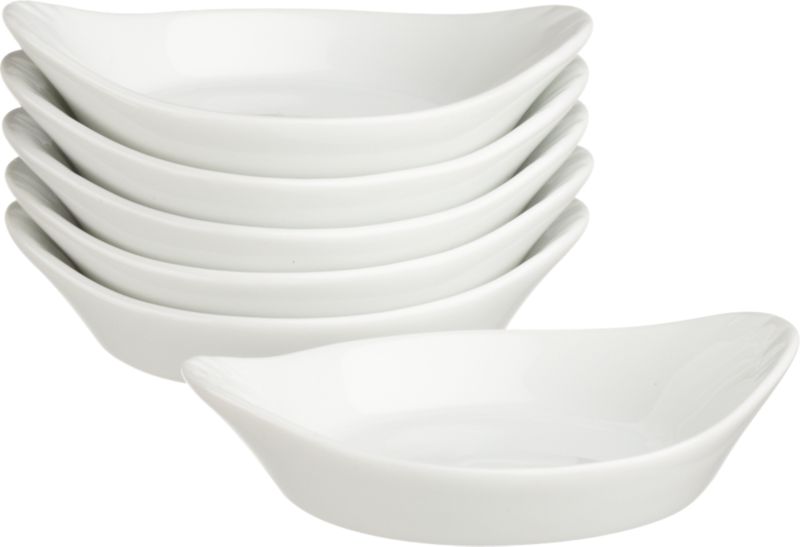Set of 6 Sauce Dishes with Handles