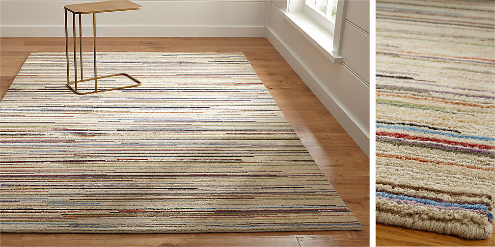 Savoy Striped Hand Knotted Wool Rugs