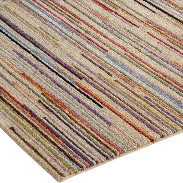 Savoy Cream Multicolor Wool Rug Crate and Barrel