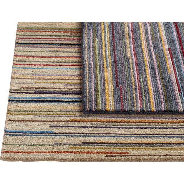 Savoy Cream Multicolor Wool Rug Crate and Barrel
