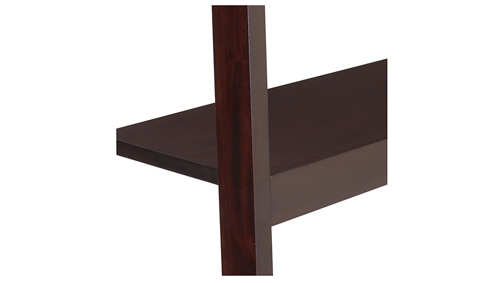 Sawyer Mocha Leaning 24.5" Bookcase Crate and Barrel