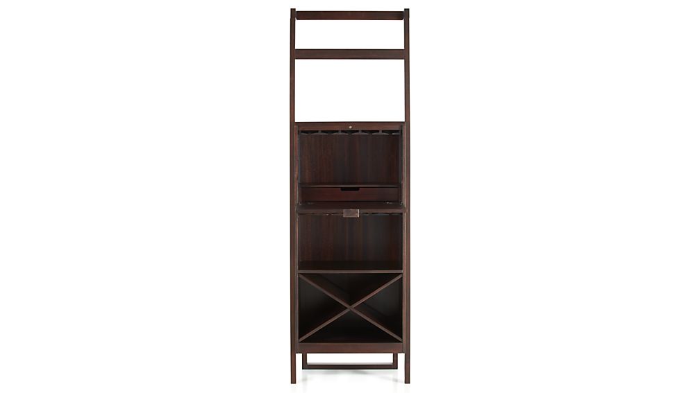 Sawyer Mocha Leaning Wine Bar Crate and Barrel