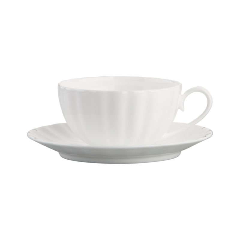 Scalloped Tea Cup and Saucer