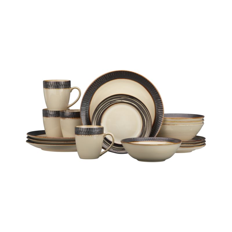 16-Piece Set with Swirl Salad Plate: four four-piece place settings with swirl salad plate.