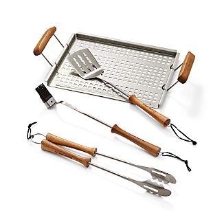 Schmidt Brothers ® 4-Piece Acacia Barbecue Tool Set