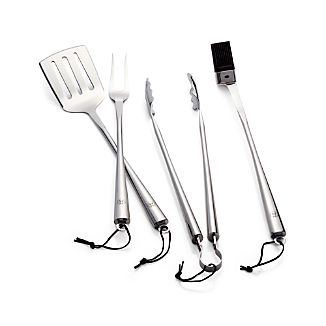 Schmidt Brothers ® 4-Piece Chrome Barbecue Tool Set
