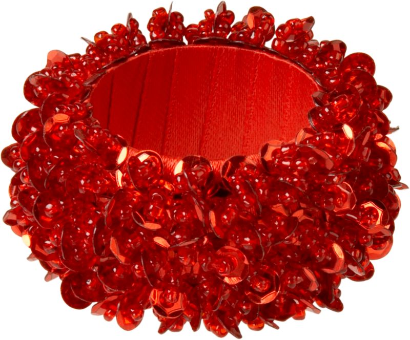 Sequin Cuff Red Napkin Ring