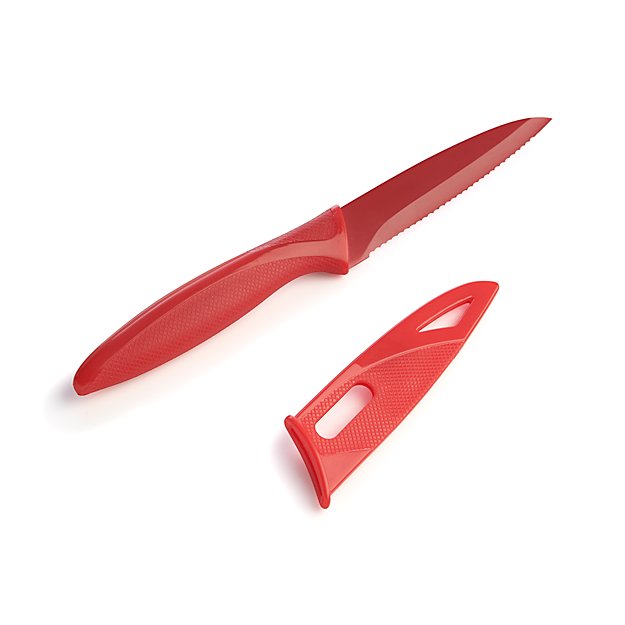 Zyliss ® Serrated Red 4" Paring Knife Crate and Barrel