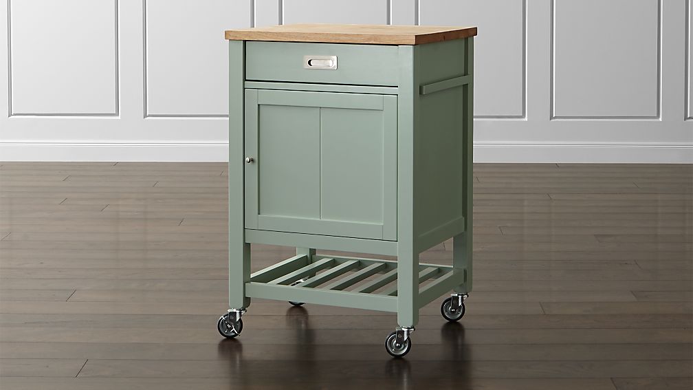 Sheridan Mint Kitchen Cart Crate and Barrel