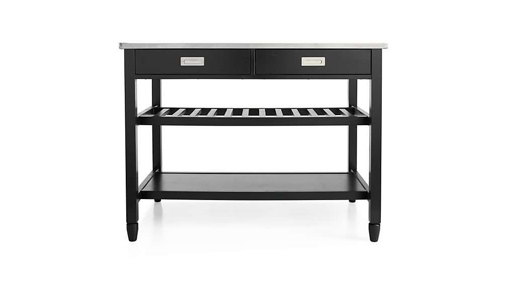 Sheridan Black Kitchen Island Crate and Barrel