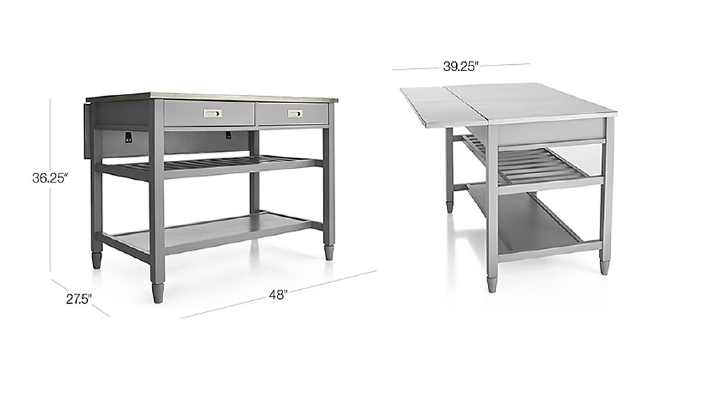 Sheridan Grey Kitchen Island Crate and Barrel