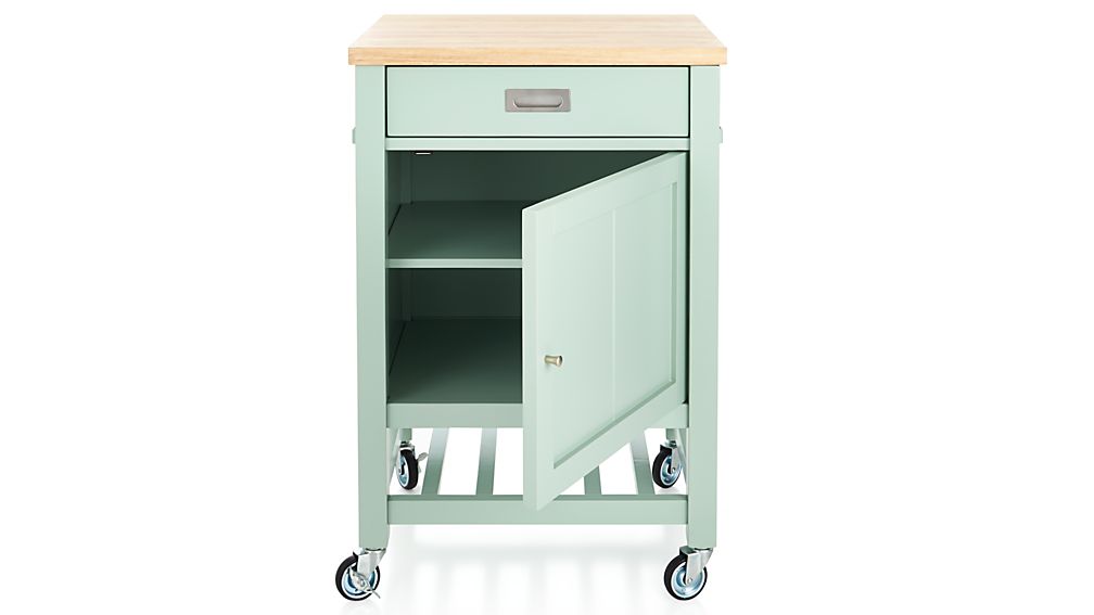 Sheridan Mint Kitchen Cart Crate and Barrel