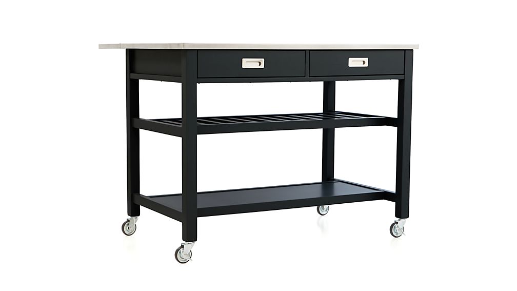 Sheridan Black Kitchen Island Crate and Barrel