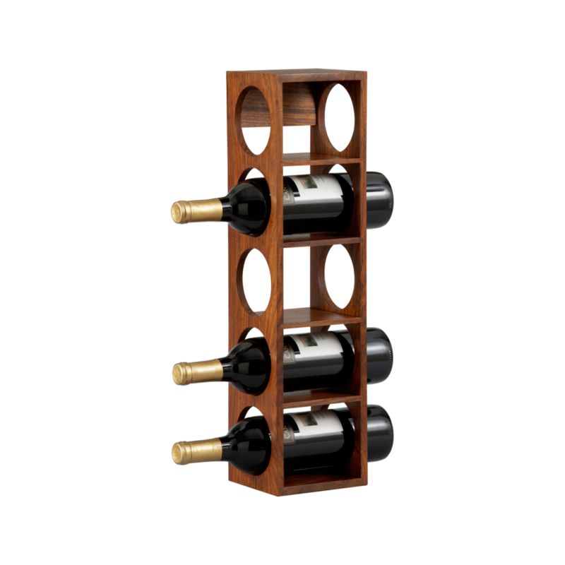 Shesham 5-Bottle Wall Mount-Stacking Wine Rack