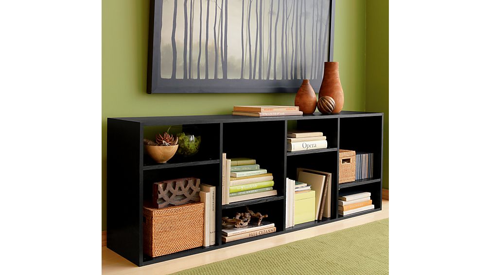 Shift Black 74" Bookcase Crate and Barrel