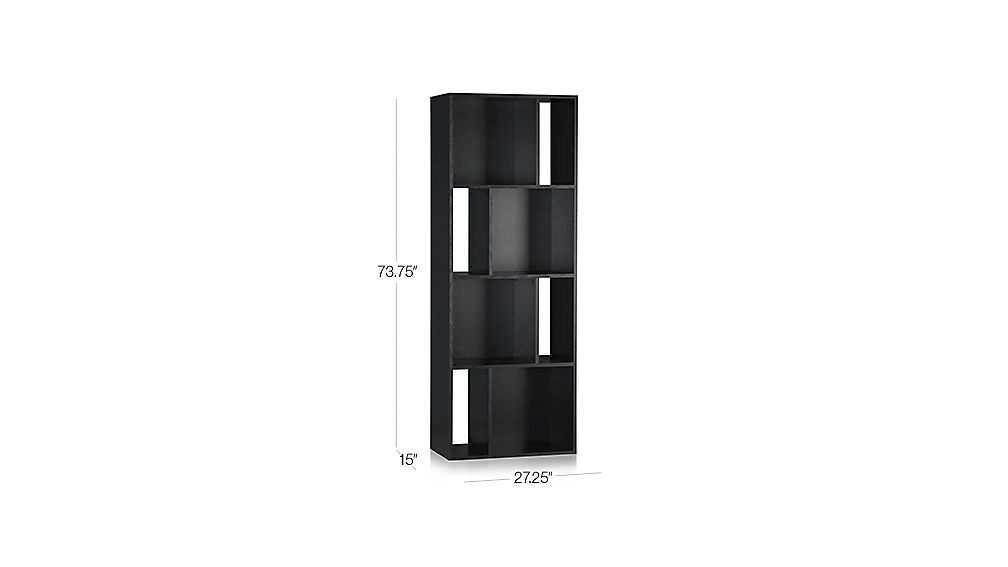 Shift Black 74" Bookcase Crate and Barrel