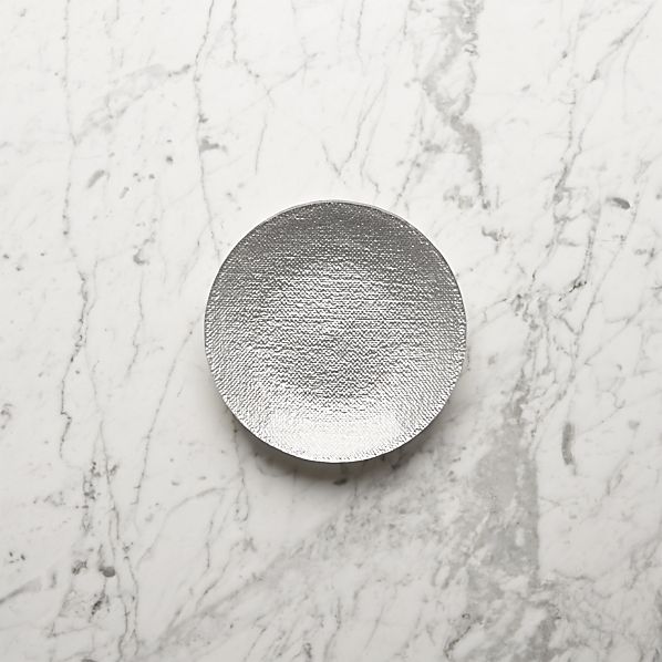 Shimmer Silver Glass Appetizer Plate in Appetizer & Dessert Plates