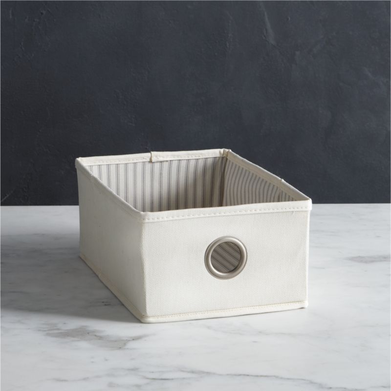 Twill Shoe Bag Drawer with Ticking - Twill...