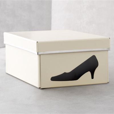 Bigso® Ivory Shoe Box with Icon