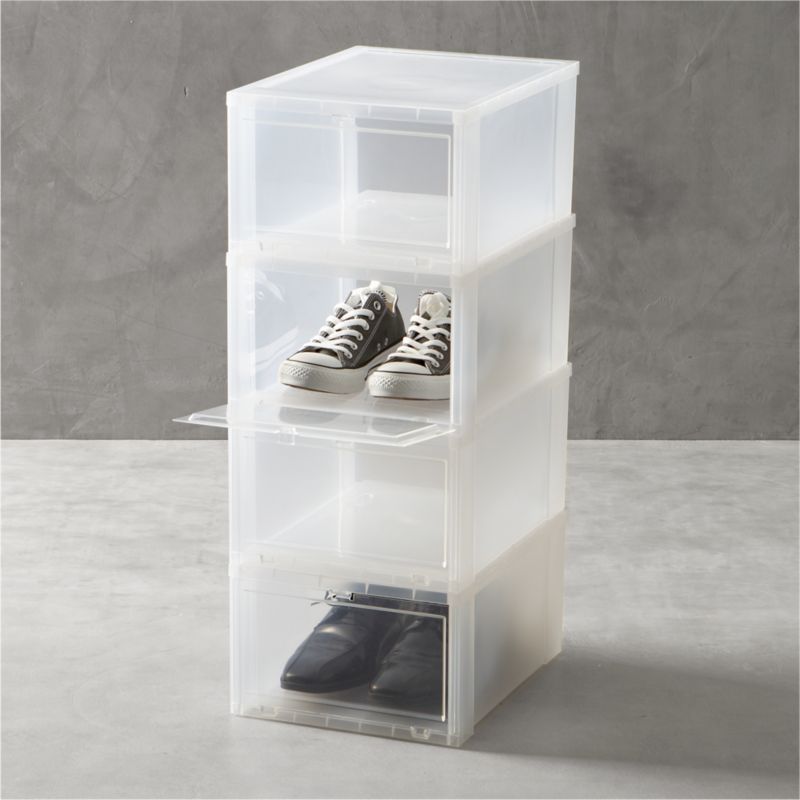 Large Clear Shoe Boxes Set of Four - Set of...