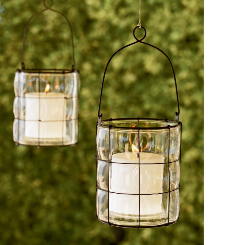 Wire and Glass Candleholder
