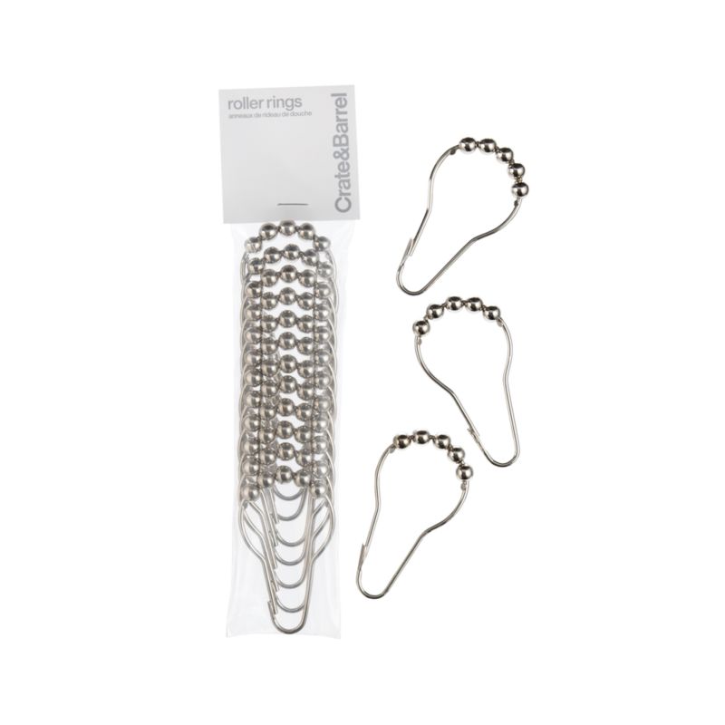 Set of 12 Shower Curtain Roller Rings