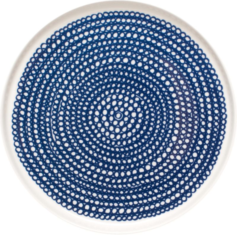 Marimekko Siirtolapuutarha Blue and White 8" Plate