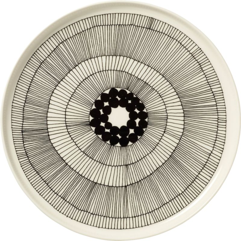 Marimekko Siirtolapuutarha Black and White 10" Plate