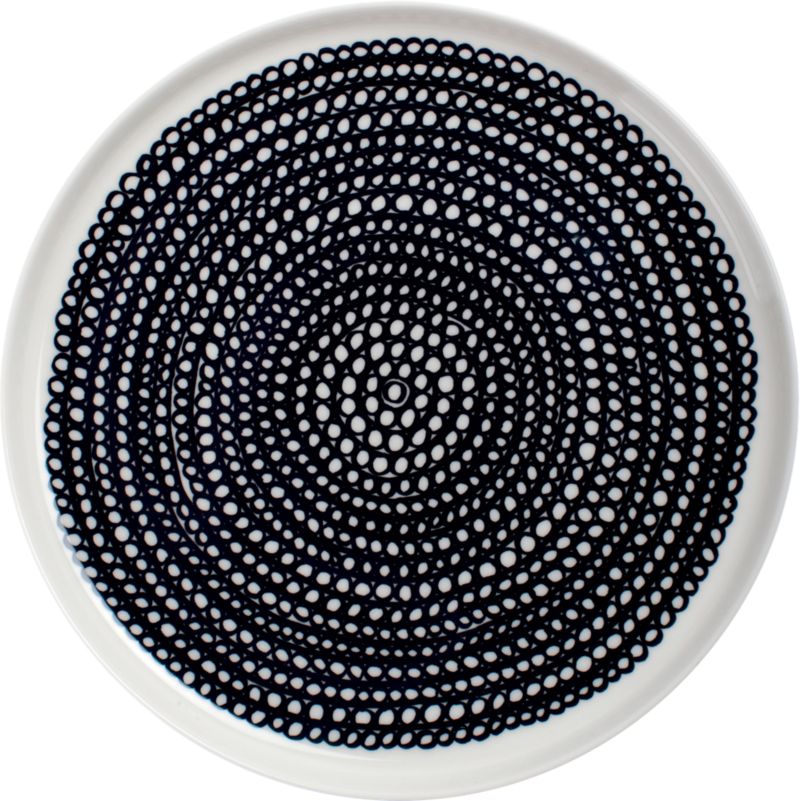 Marimekko Siirtolapuutarha Black and White 8" Plate