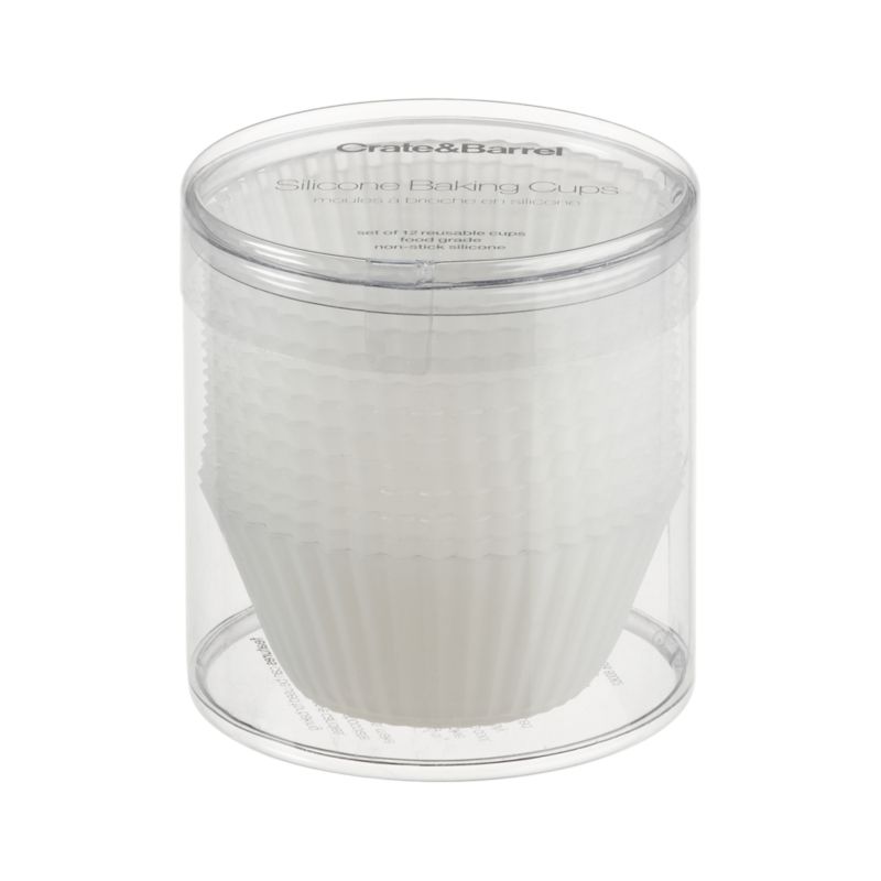 Set of 12 Clear Silicone Baking Cups