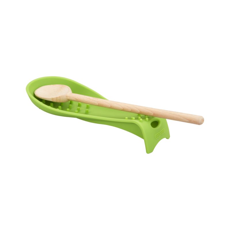 Silicone Green Spoon Rest