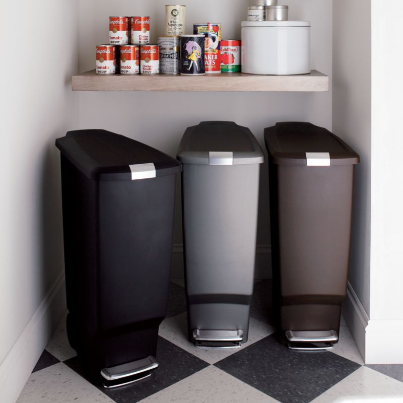 simplehuman ® 10.5-Gallon Slim Step Trash Cans