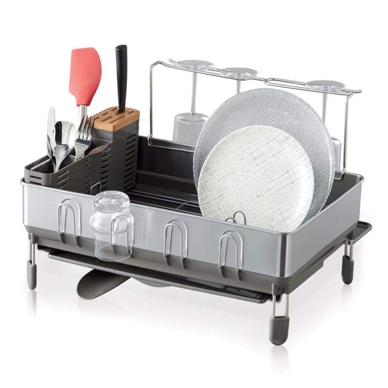 simplehuman ® Dish Rack Deluxe Crate and Barrel