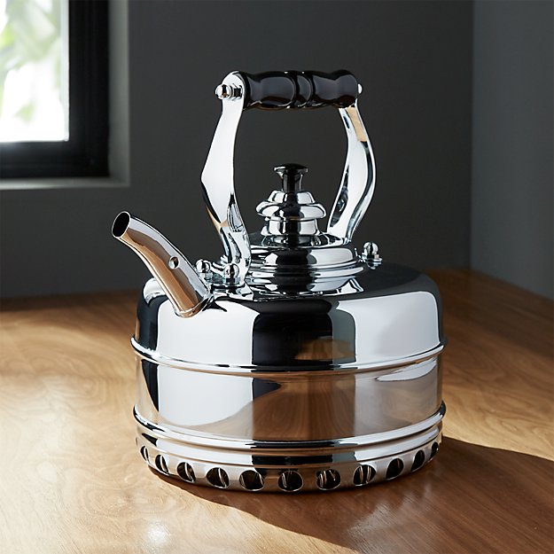 Simplex Heritage No. 4 Chrome Gas Tea Kettle Crate and Barrel