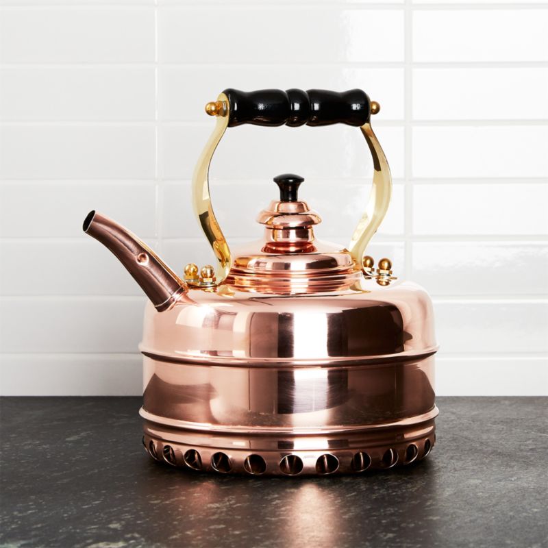 Simplex Heritage No. 3 Copper Gas Tea Kettle Crate and Barrel