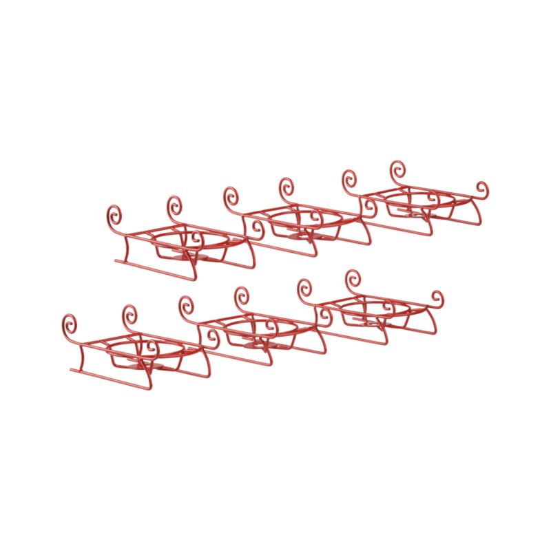 Set of 6 Sleigh Cupcake Holders