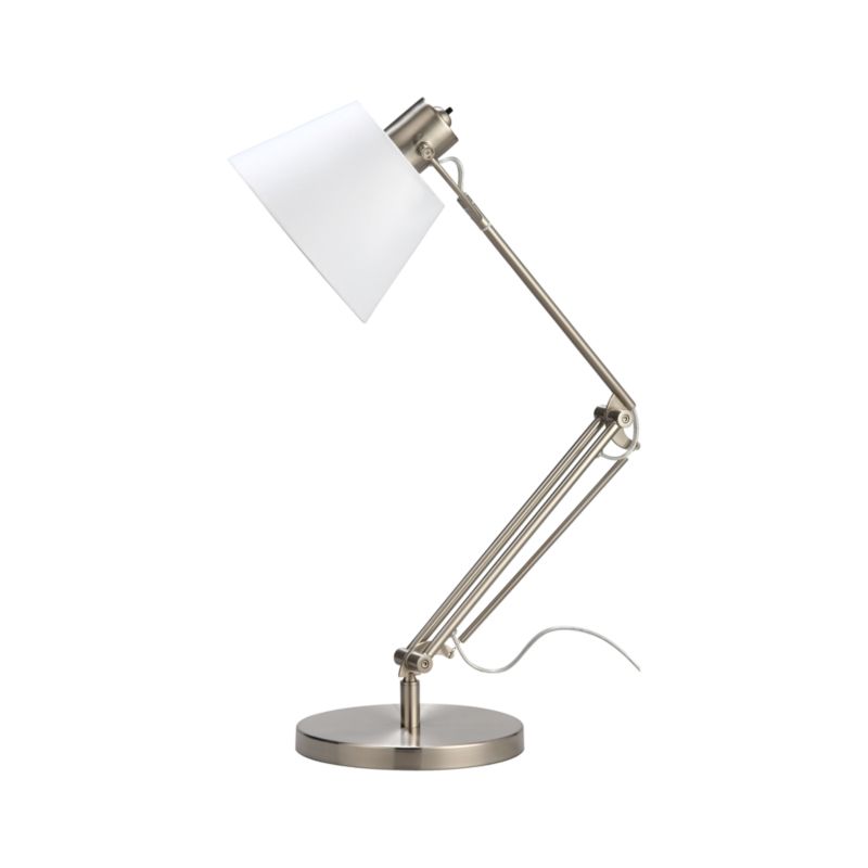 Slim Desk Lamp with White Shade